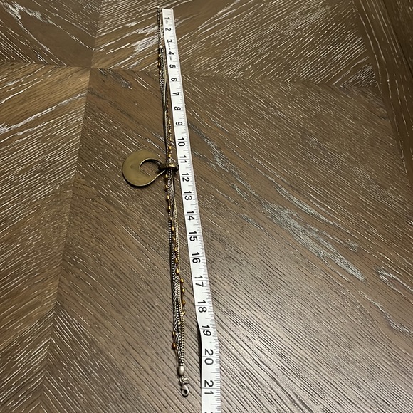 Premier Designs multistrand yellow pearls, & various colored chain pendant charm - Picture 16 of 17